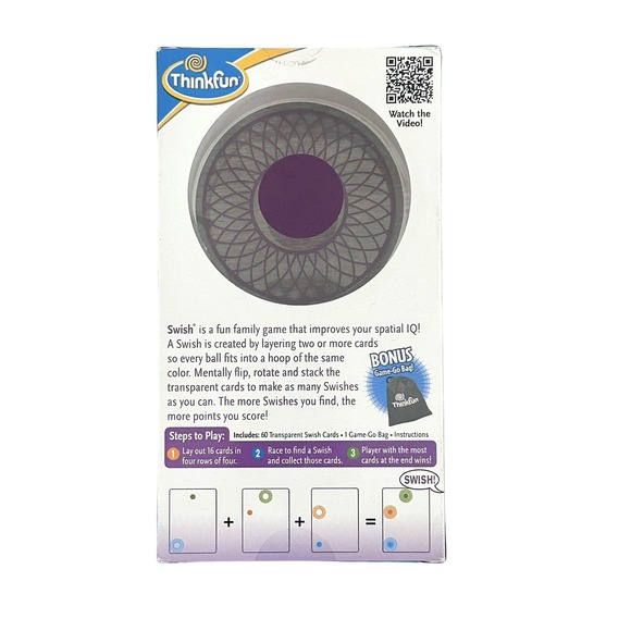 ThinkFun Swish Card Game Ages 8+ Transparent Cards Family Fun - Picture 3 of 7